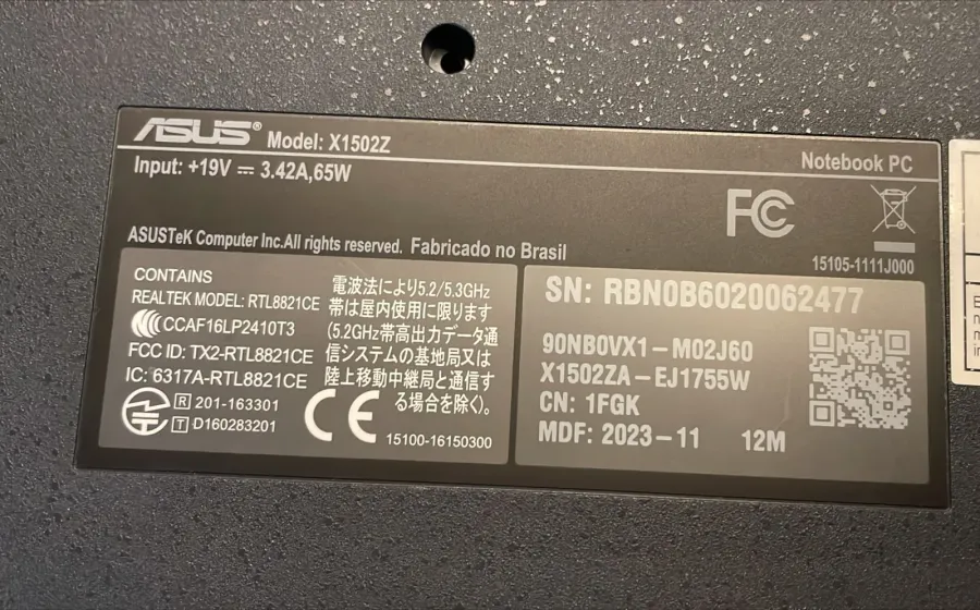 ASUS Vivobook 15 - i5-12450H, 8GB, 256GB SSD - X1502ZA-EJ1755W