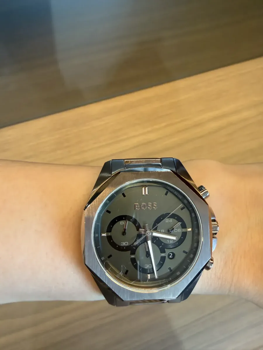 Relógio Hugo BOSS Cronógrafo — Caixa Octogonal em Aço