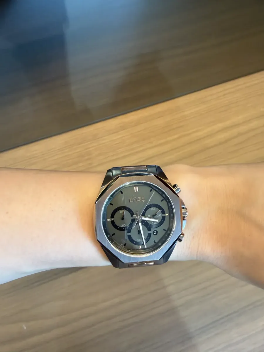 Relógio Hugo BOSS Cronógrafo — Caixa Octogonal em Aço