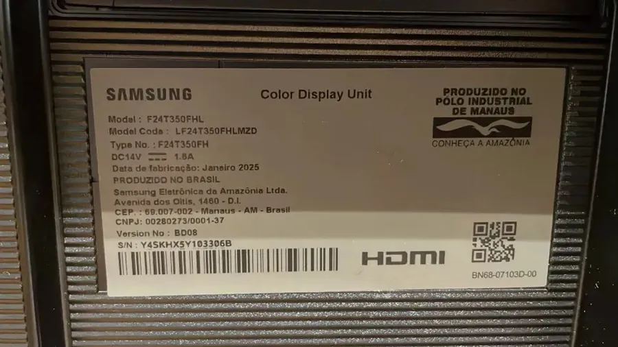 Monitor Gamer Samsung 24" FHD 75Hz HDMI VGA Freesync Preto Série T350