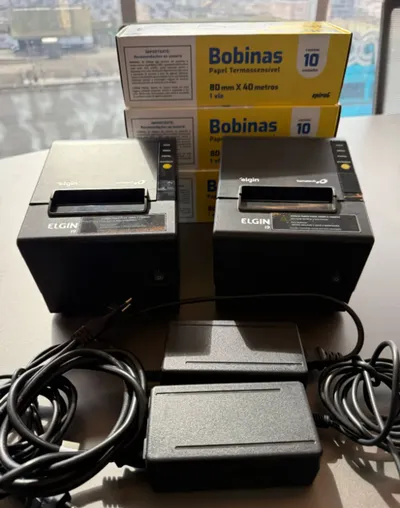 Kit 2Impressoras Térmica Monocromática Elgin I9 Full + 30 bobinas