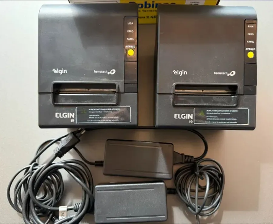 Kit 2Impressoras Térmica Monocromática Elgin I9 Full + 30 bobinas