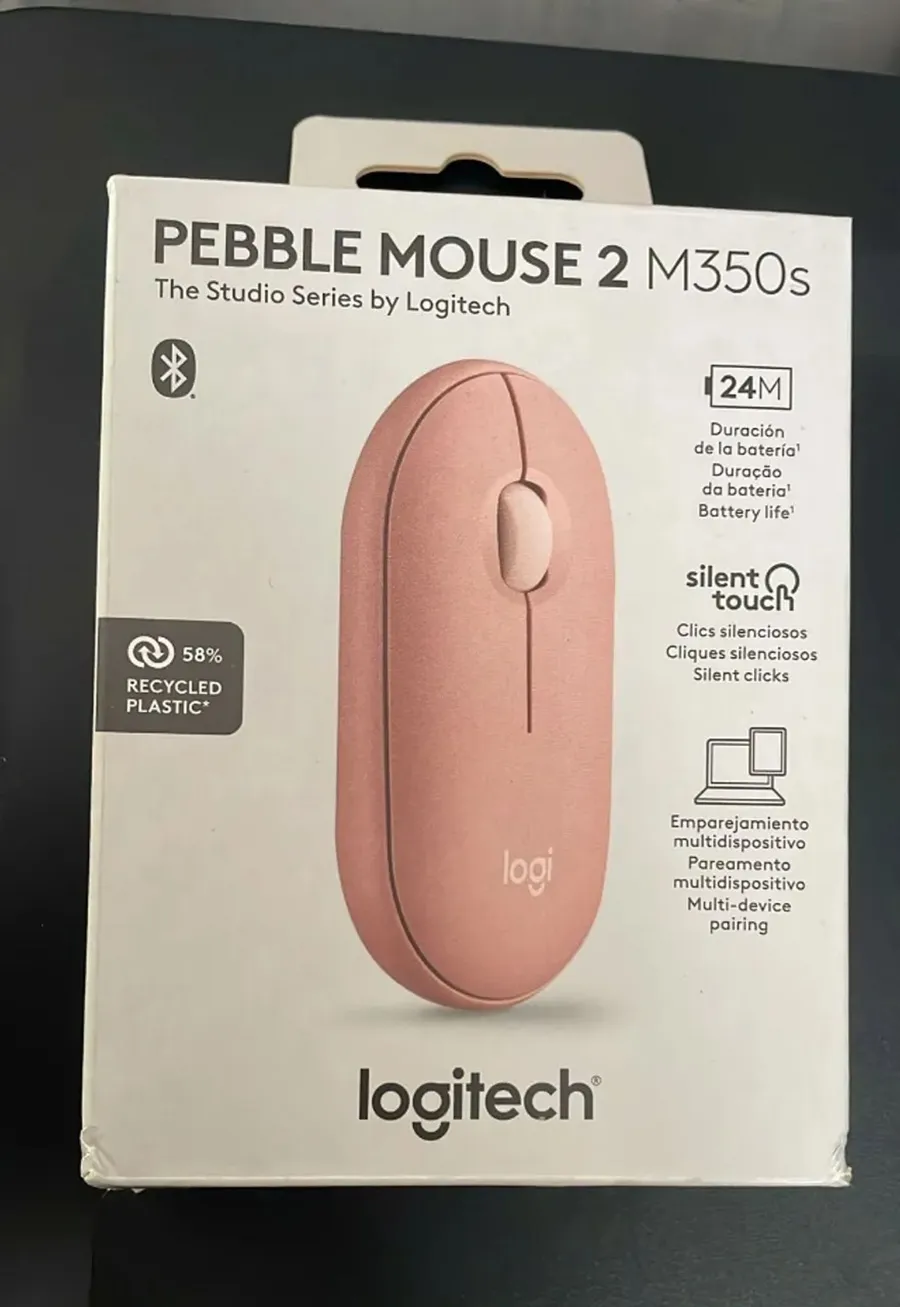 Mouse sem fio Logitech Pebble 2 M350S - Rosa