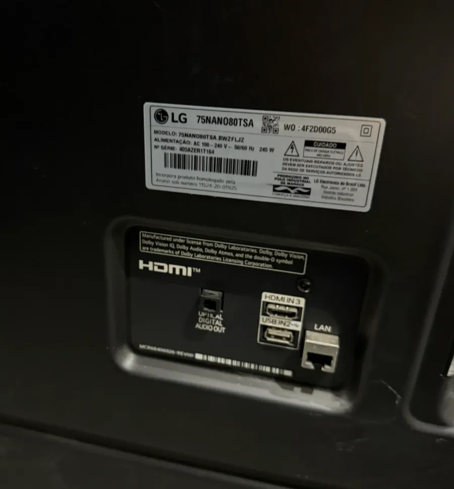 Smart TV LG NanoCell 75NANO80TSA — 75" 4K UHD (webOS, 2025)